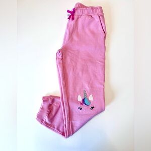 Gymboree Girl’s Pink Unicorn Embroidered Sweatpants, size 7